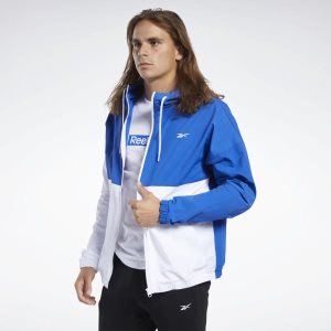 Wiatrówka Kurtka Męskie Reebok Training Essentials Niebieskie PL 37ACWKX